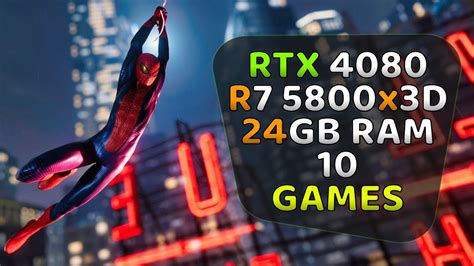 RTX 4080 Ryzen 7 5800x3D Test In 10 Games YouTube