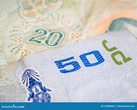 Macro Detail With A Thai Baht Banknote The Baht Is The Official