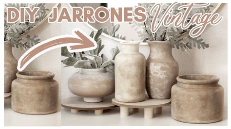 DIY COMO TRANSFORMAR JARRONES DE VIDRIO EN VINTAGE RÚSTICOS EFECTO