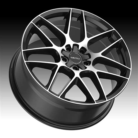 Motiv 435mb Foil Machined Gloss Black Custom Wheels Rims 435mb Foil