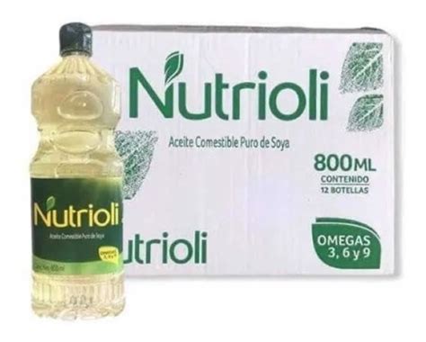 Aceite Nutrioli Puro De Soya 800 Ml Caja Con 12 Pz Envío gratis