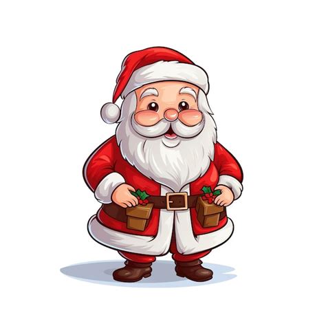 Premium Ai Image Santa Claus With T Boxes Generative Ai