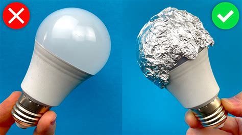 Put Aluminum Foil On Led Bulb Brightness Will Increase Youtube