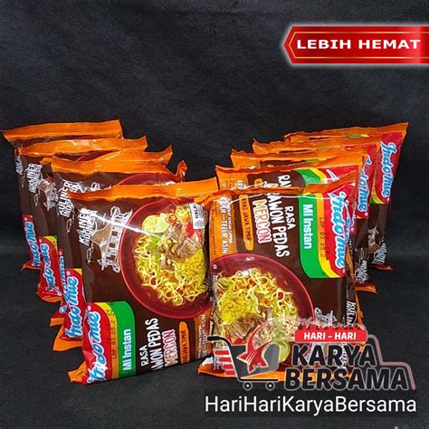 Jual Indomie Mi Instan Kuah Rasa Rawon Pedas Mercon Pack Bungkus X