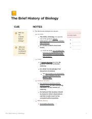 The Brief History Of Biology Pdf The Brief History Of Biology CUE