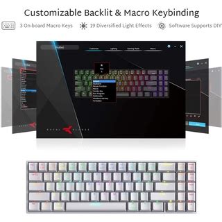 RK ROYAL KLUDGE RK71 RK61 71 Keyboard Layout RGB Wireless Mechanical ...