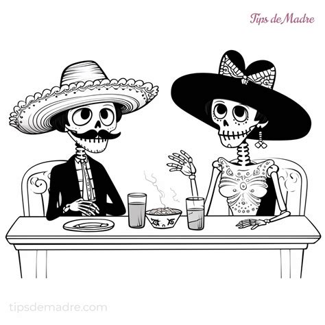 Dibujos De Día De Muertos Para Colorear E Imprimir Para Niños Tips De Madre