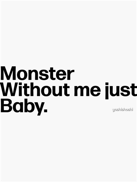 Monster Without Me Just Baby BABYMONSTER Ruka Sticker For Sale By