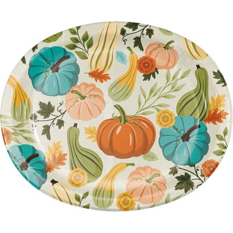 Hello Fall 12 Inch Oval Plates Party At Lewis Elegant Party Supplies