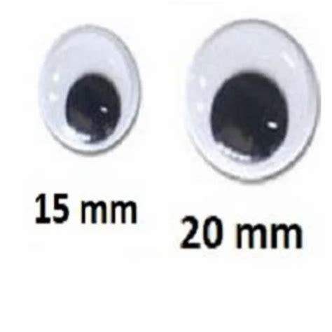 Black And White Round Googly Eyes 15mm Packaging Type Packet Quantity