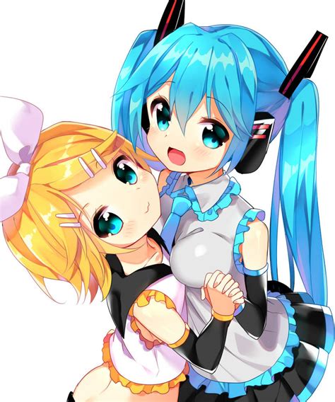 Miku X Rin By Vocaloiddiva On Deviantart