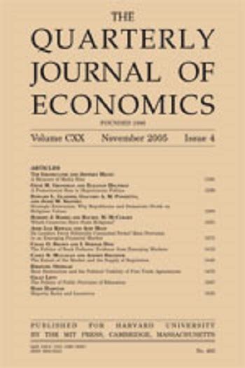 Quarterly Journal Of Economics Abbreviation Iso 4 Standard Open Access Journals