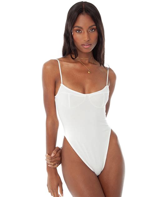 Wholesale Sexy Spaghetti Strap Tight White Bodysuit Gwa122622wi