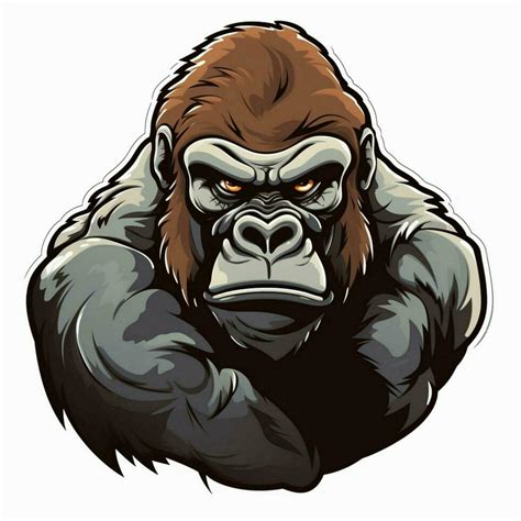 Gorilla 2d cartoon vector illustration on white background 30687916 ...