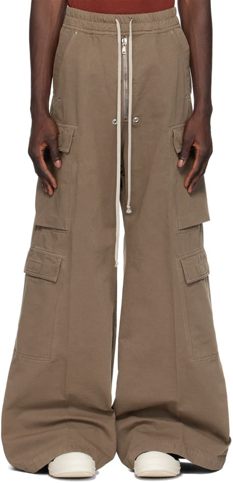 Gray Jumbo Bela Cargo Pants By Rick Owens DRKSHDW On Sale