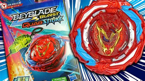 Beyblade Burst Quadstrike Zeal Achilles A8 Unboxing And Battles Hasbro F6806 Youtube