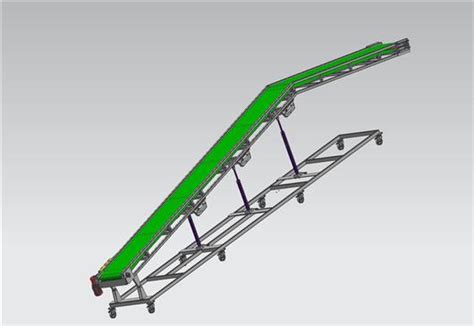 液压顶升爬坡输送带3d模型下载 三维模型 Step模型 制造云 产品模型