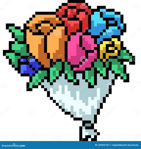 Pixel Art Of A Flower