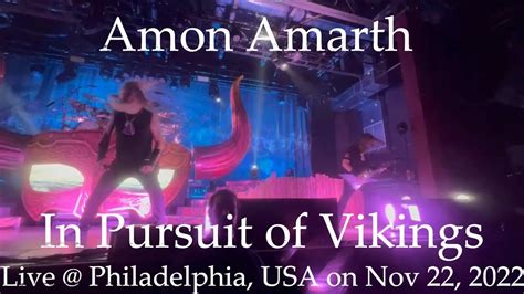 In Pursuit Of Vikings Live High Quality Front Row Amon Amarth