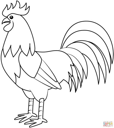 Rooster Coloring Page Free Printable Coloring Pages