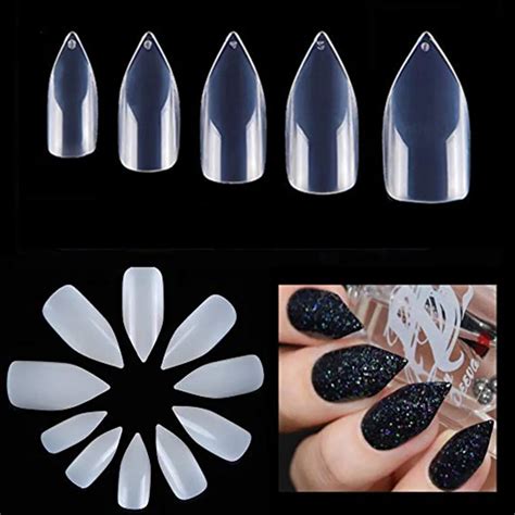 Makartt 500pcs Almond False Nails Pointed Nail Tips Stiletto Nails