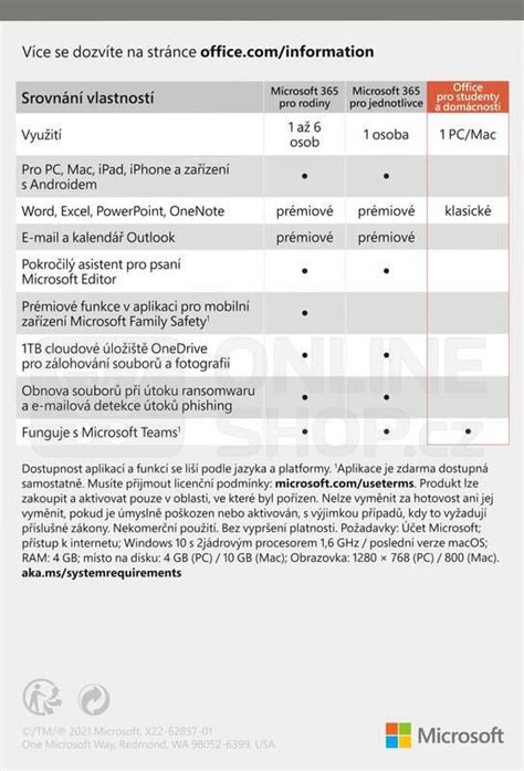 Microsoft Office Pro Studenty A Domácnosti 2021 Czech Medialess 79g