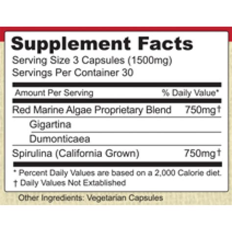 Red Marine Algae Plus 90 Capsules