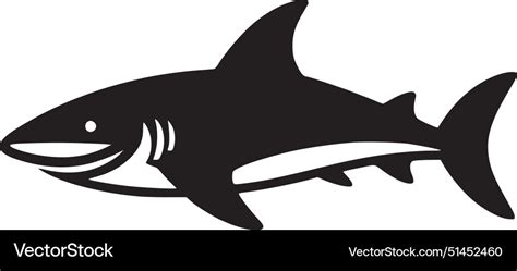 Shark - black and white isolated icon Royalty Free Vector