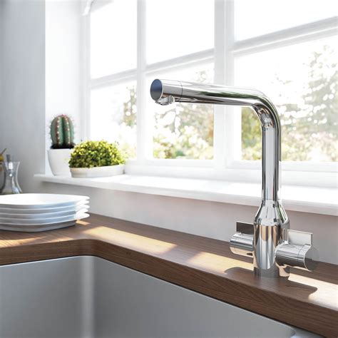 Bristan Wine Deck Mounted Kitchen Sink Mixer Tap With Easyfit Base