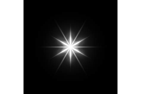 Shining Star White Light Effect Magic Graphic By Microvectorone