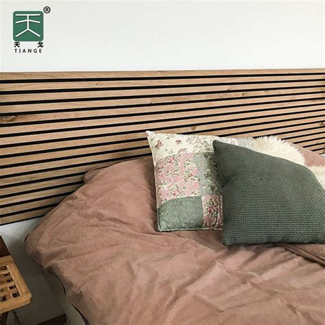 Tiange MDF Slat Acoustic Panel With Black Polyester Fiber China Wood