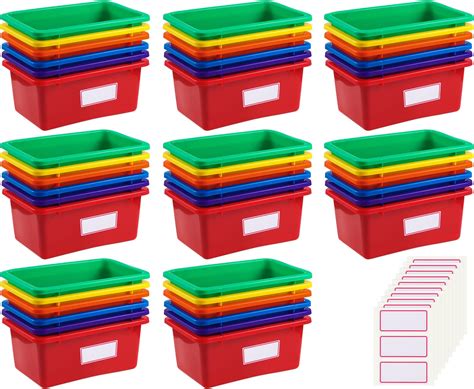 Amazon Outus 48 Pack Book Bins For Classroom Plastic Cubby Bins