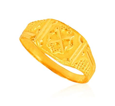 22k gold ring for men - RiMj23918 - [Rings > Mens Gold Ring]