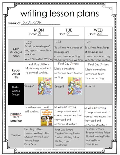 Second Grade Language Arts Lesson Plans