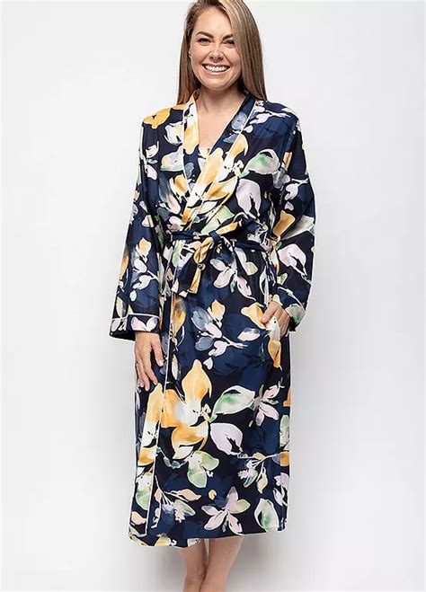 CyberJammies Estelle Floral Print Long Dressing Gown Curvissa