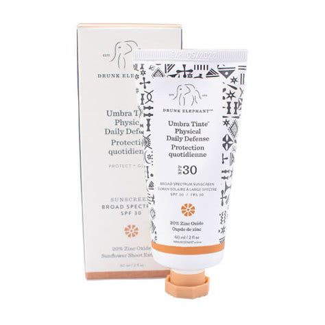 Afsheen Drunk Elephant Umbra Tinte Physical Daily Defense Broad Spectrum Sunscreen Spf 30 60 Ml