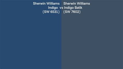 Sherwin Williams Indigo Vs Indigo Batik Side By Side Comparison