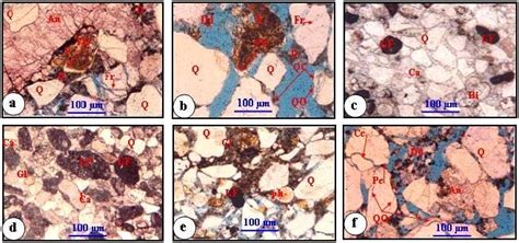 Photomicrographs Of Nukhul Sandstones Showing A Quartz Arenite