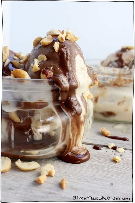 Vegan Peanut Butter Hot Fudge Sundae • It Doesn T Taste Like Chicken