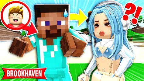 Ich TROLLE ONLINE DATER Als MINECRAFT STEVE In BROOKHAVEN Roblox