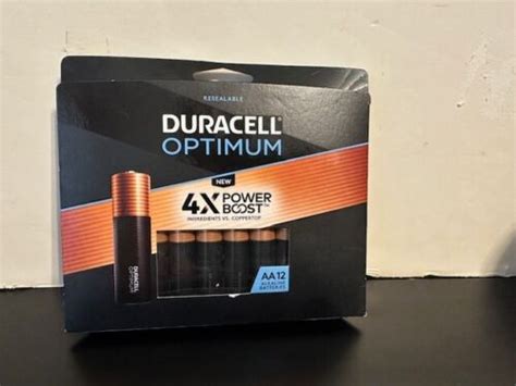 Duracell Optimum Aa Alkaline Extra Life Best Performing Battery 12 Pack New 41333032580 Ebay