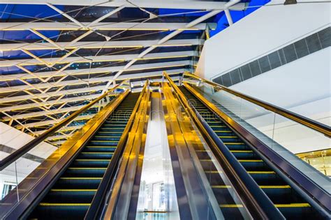 Escalator In Shopping Mall Stock Photo Image Of Customer 59564902