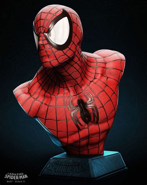 Artstation Spider Man Bust Fan Art Edivaldo Batalha Spiderman