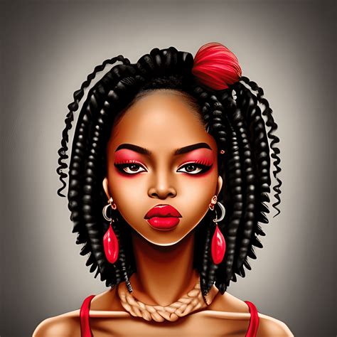 Beautiful Afrocentric Hip Hop Girl · Creative Fabrica