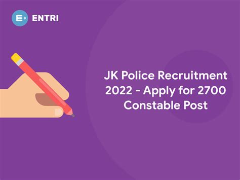 Jk Police Recruitment 2022 Apply For 2700 Constable Post Entri Blog