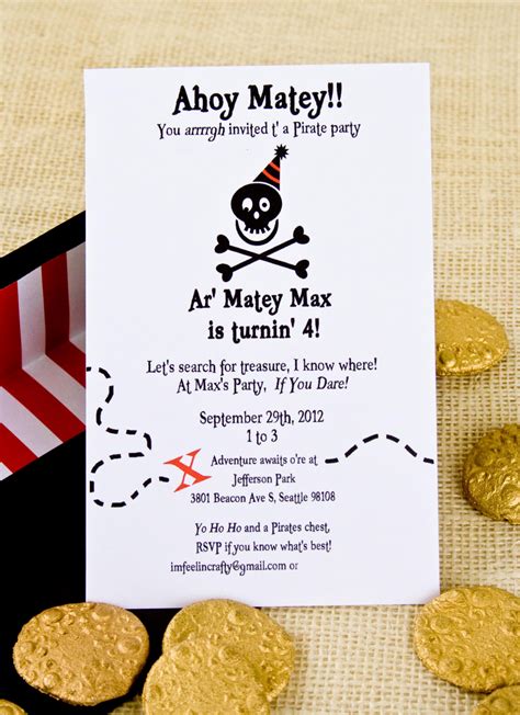 Pirate Party Invitation Wording