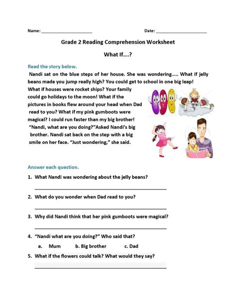 2nd Grade Reading Comprehension Worksheets