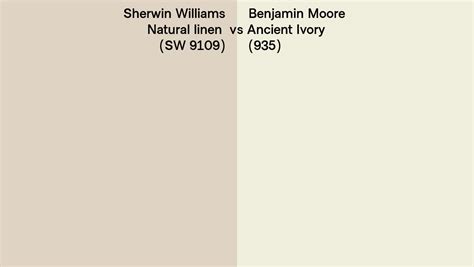 Sherwin Williams Natural Linen SW 9109 Vs Benjamin Moore Ancient