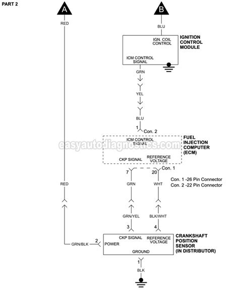 Ignition System Circuit Diagram (1993-1995 2.6L Amigo, Pick Up, And Rodeo)