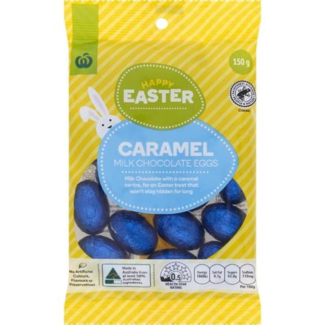 Buy Woolworths Happy Easter Caramel Milk Chocolate Easter Eggs 150g